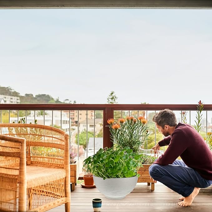 Angoily Hydroponics Planter Garden Bowl Hydroponic Planter Water Lily Container Pot Succulent Cactus Bowl Flower Pot Mini Fishbowl for Home Office Garden White Vintage Succulents
