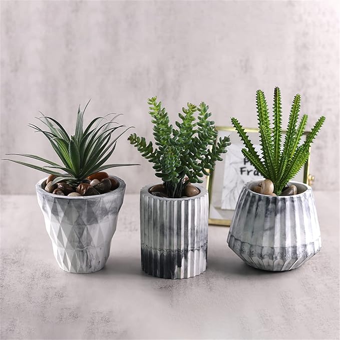 Round Vertical Stripe Flower Pot Silicone Mold Plaster Succulent Planter Vase Concrete Mold Candle Jar/Pen Container Epoxy Resin Cement Clay Mould