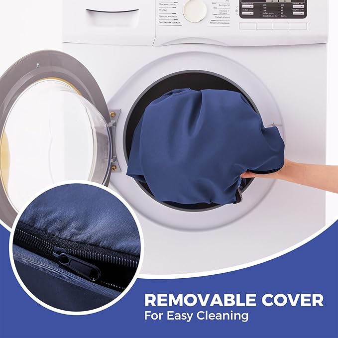 Outdoor Bench Cushions for Outdoor Furniture, 45x18x3 Inch, Waterproof Bench Pillow, Fade Resistant Long Bench Seat Pads for Garden, Indoor, Porch Swing, Navy Blue
