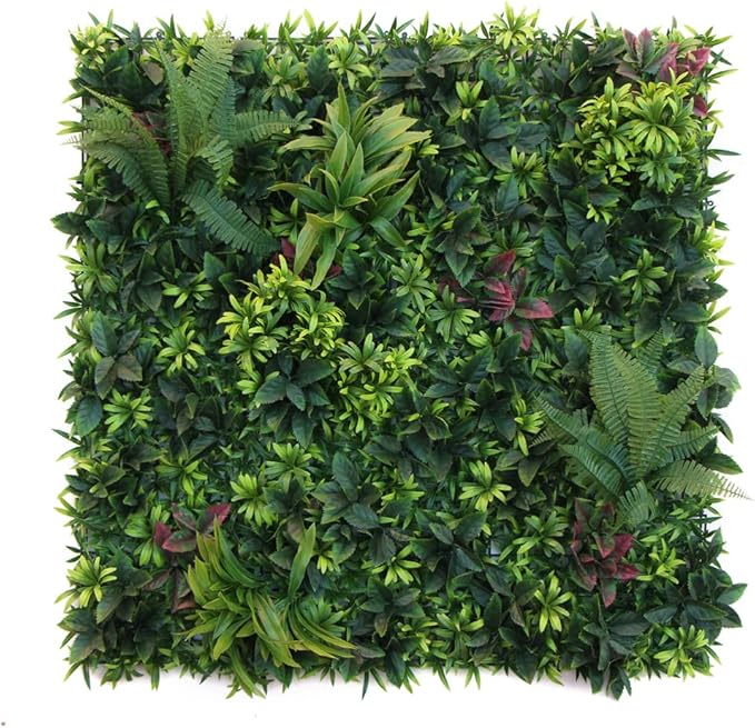 ULAND 40"x40" Artificial Greenery Hedegs Wall, Vertical & Wall Planters Faux Ivy Leaves Backdrop, Verticial Garden Privacy Fence Screen,