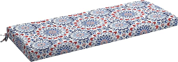 Arden Foam Outdoor Bench Cushion, 48 x 18, Made with ProFoam, Rain-Proof, Fade Resistant, Clark Blue