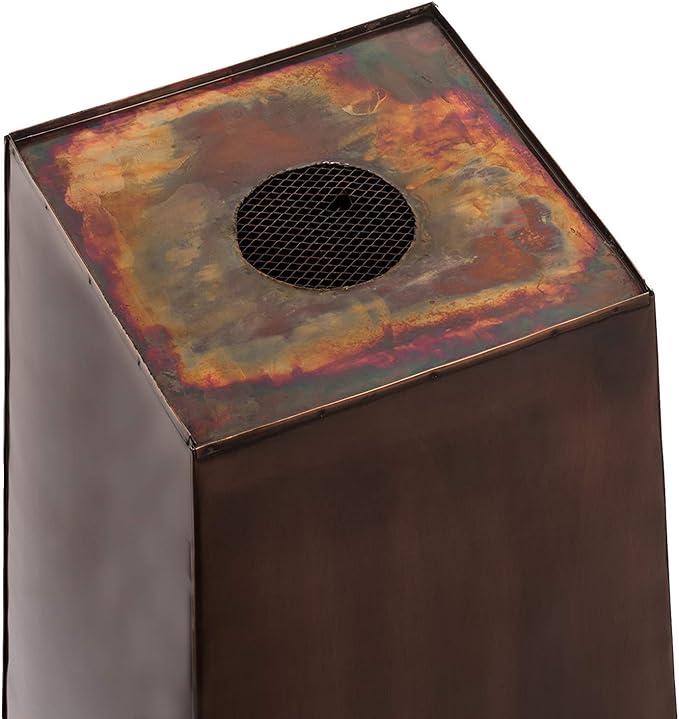 H Potter Tall Copper Planter 33 Inch Indoor Outdoor – Antique Copper Stainless Steel Floor Planter with Insert & Drainage – Large Entryway Patio Porch Flower Pot
