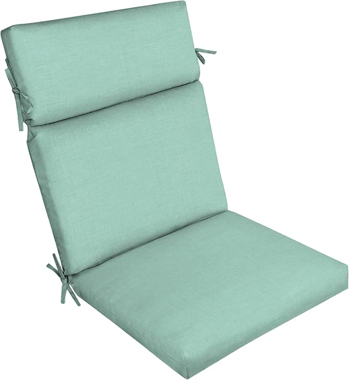 Arden Outdoor Chair Cushion, 21 x 20, Rain-Proof, Fade Resistant 20 x 21, Aqua Leala