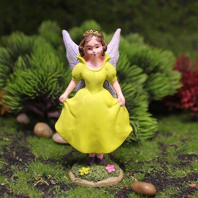 Miniature Fairy Garden Figurines Set, 3 Piece with Rose Bench, Fairy Garden Decor Accessories, Gifts for Girls, Desk Decor or Dashboard Ornaments
