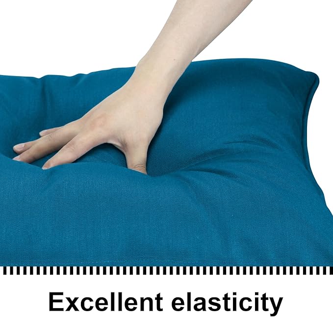 Outdoor Loveseat Cushion Set 44''x24'', Outdoor Cushions for Patio Furniture with Fastness Cover, Water Repellent Outdoor Seat Cushion and Couch Back Cushions for Bench, Swing (Indigo Blue, 2 Sets)