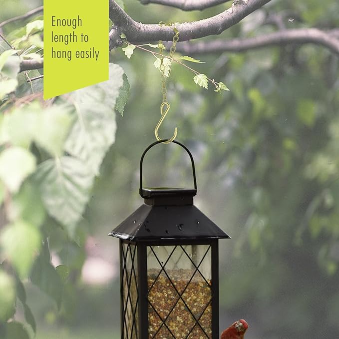 Chain for Hanging Plants, 24 Inch Gold Plant Chains for Hanging Planter Baskets Kits with Hooks for Bird Feeder Wind Chime, Chains Perfect for Indoor Outdoor Decor (10 PCS)