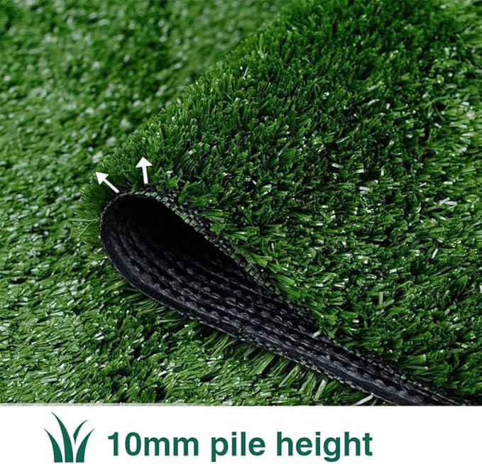 Artificial Grass Synthetic Lawn Outdoor Faux Grass Rug for Patio 0.4 Inch Pile Height 7FTx49FT Astro Turf Grass Roll Carpet Rug Indoor for Bedroom Fake Grass Rug for Pets