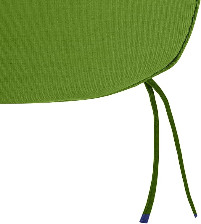 SleepMan Outdoor 17"x16" Chair Cushions with Ties Set of 4, Water Resistant All Weather U-Shape Seat Pads for Patio Garden Furniture Indoor Fade Resistant Patio Cushions (Grass Green)