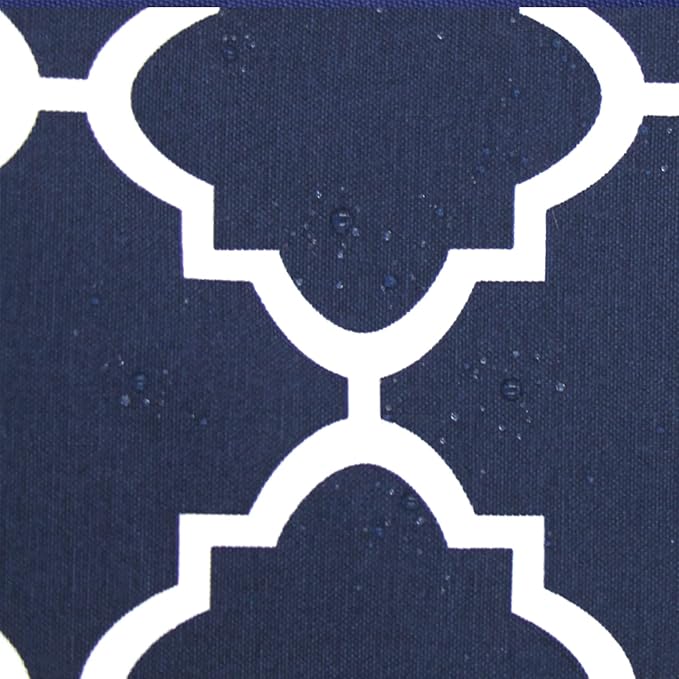 SleepMan Outdoor 17"x16" Chair Cushions with Ties Set of 2, Water Resistant All Weather U-Shape Seat Pads for Patio Garden Furniture Indoor (Set of 2, Blue Plaid)