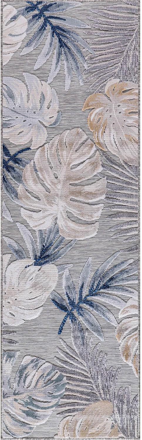 CAMILSON Runner Outdoor Rugs Oriental Retro Traditional Floral Medallion Area Rug 2x7 Non-Shedding Stain Resistant Indoor Carpet for Bathroom Hallway Kitchen Office (2 x 7 / Blue)