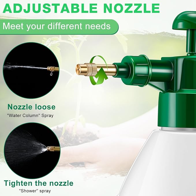 2 Pcs 27 oz Handheld Pump Spray Bottle Garden Mister Spray Bottles Lawn Pressure Hand Pump Sprayer with Adjustable Nozzle for Chemicals Watering Weeds Plants and Cleaning (Green)