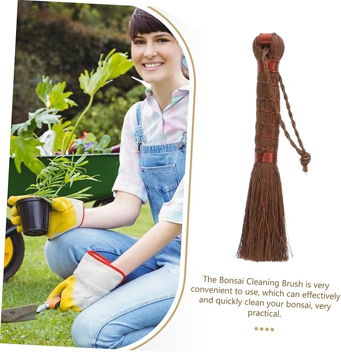 Bonsai Cleaning Brush Handheld Palm Broom for Flowerpot Maintenance Durable Garden Tool for Dust Removal Convenient Bonsai Care Accessory