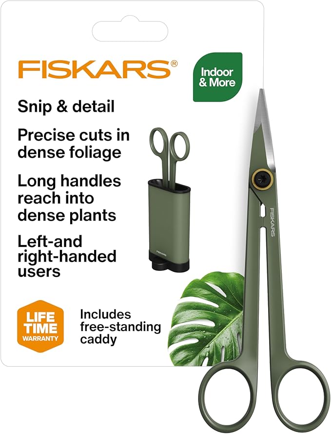 Fiskars Detail Snipper & Holder, Precision Indoor Gardening Tool, 6"