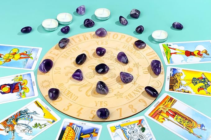 DUQGUHO Amethyst Healing Crystals Stones Set Natural Bulk Crystals Tumbled Polished Irregular Crystal Stones Bulk Rocks 0.45 lbs
