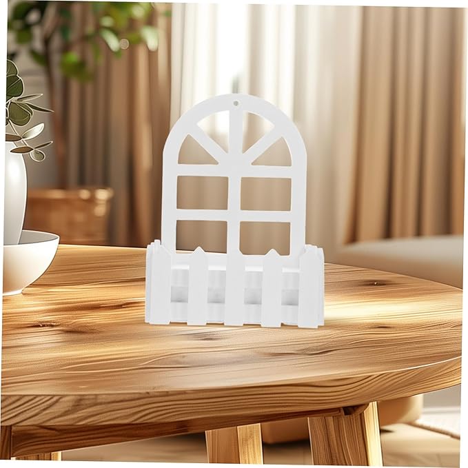 Yardwe 2pcs Wall Mounted Hanging Fence Planter Rustic Floral Decor for Home Office Bedroom and Weddings Year Artificial Flowers for Seasonal Decoration