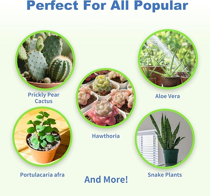 Succulent and Cactus Soil Potting Mix 10qt-Premium Breathable & Fast Draining for Healthy Plants