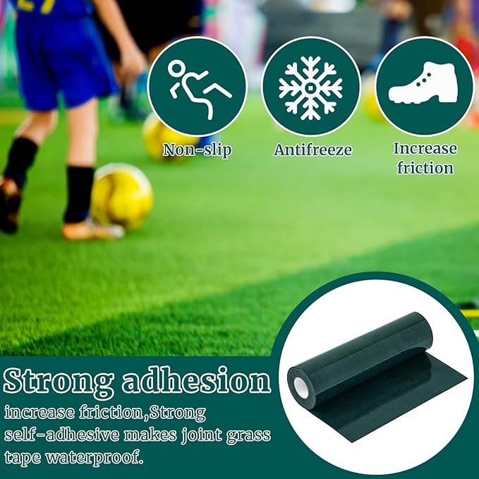 1 Roll 12 in x 16.5 ft Double Sided Turf Tape for Artificial Grass Rug Self Adhesive Artificial Turf Tape for Lawn Garden Carpet Connecting Outdoor Carpet