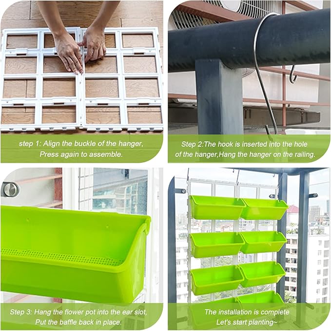 Gdrasuya10 Hanging Pots for Plants Indoor Vertical Garden Wall Planter, Wall Mounted Hanging Planter for Indoor/Outdoor