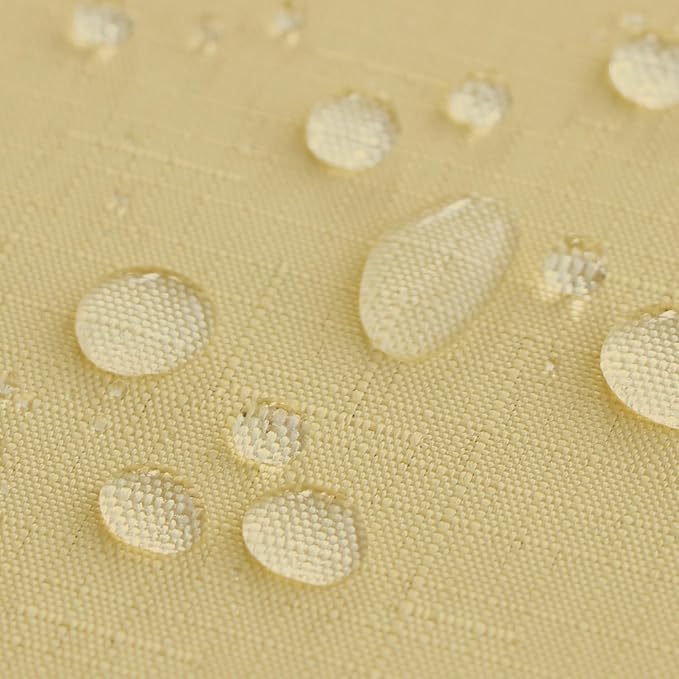 Outdoor Tablecloth Wrinkle-Free Stain Resistant Waterproof Polyester Fabric Table Cover with Zipper Umbrella Hole for Picnic/Party/Dinner/Patio Garden(60inch Round,Zippered,Yellow)