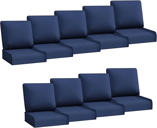 Joyside Outdoor Chair Cushions Set, 24x24 Inch Patio Furniture Cushions, 6’’ Thick, Water Resistant & Fade Resistant, Outdoor Replacement Cushions for Seat and Sofa