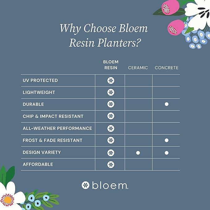 Bloem Ariana 10" Vanilla Bean Round Self-Watering Resin Planter Pot - Rolled Rim Indoor and Outdoor Gardening Planter