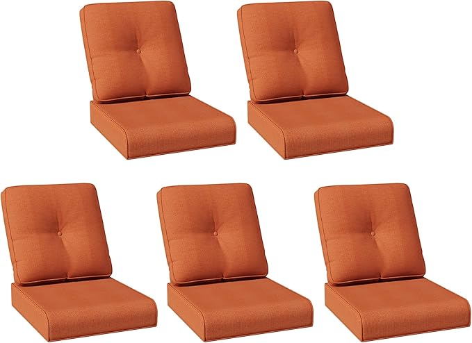 Joyside Outdoor Chair Cushions Set, 22x25/22x24 Inch Patio Furniture Deep Seat Cushions, Water Resistant & Thick Cushion, Outdoor Replacement Cushions for Seat and Sofa
