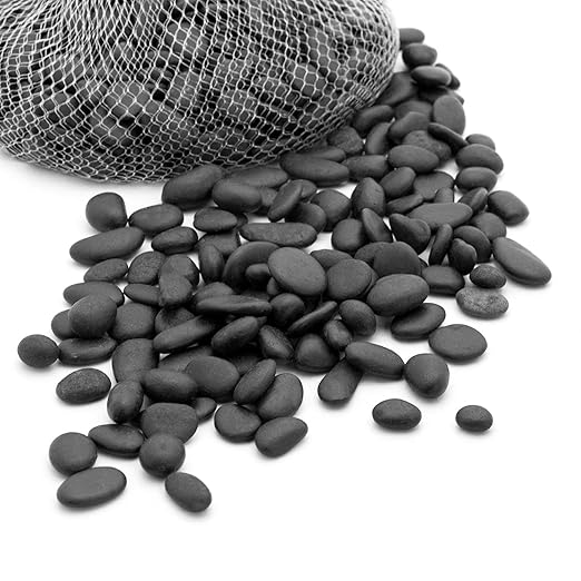 River Rocks Decorative Ornamental Vase Filler Aquarium Gravel Black, Small 30 lbs - Landscaping Pebbles for Indoor Plants, Fish Tank, Terrarium & Home Decor, DIY & Crafting – Royal Imports