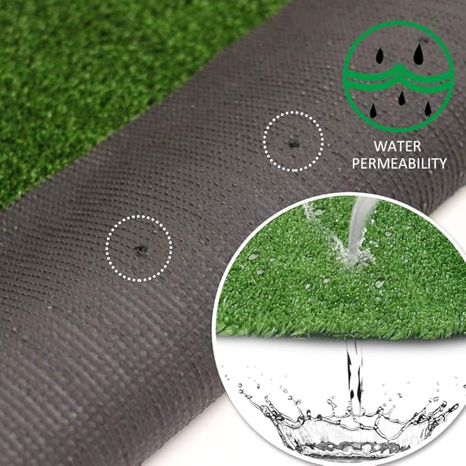Petgrow Synthetic Artificial Grass Turf 7FTX63FT for Indoor Outdoor Dog Synthetic Grass Mat, Party Wedding Christmas Balcony Garden Astro Turf Rug,Drainage Holes Faux Fake Grass Rug Carpet for Pets