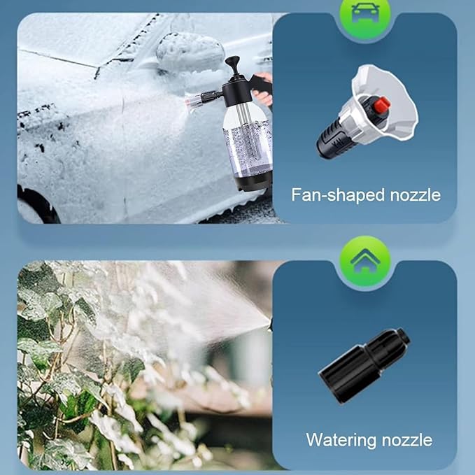 Foam Car Wash Sprayer - Material, Handheld Foaming Cannon, Multifunctional Car Cleaning Tool | 2L Capacity Longtail Accessory for Garden Hose Cars Trucks SUVs Home Use