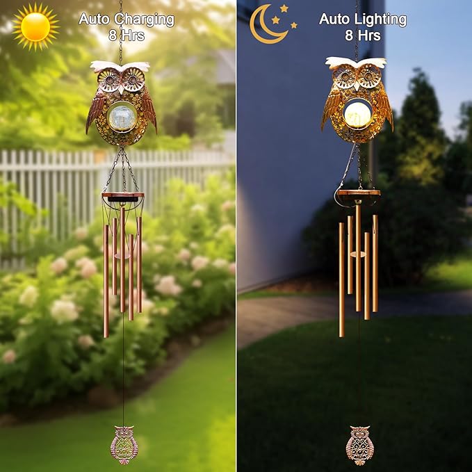 Wind Chimes Outdoor Indoor Decor: Melodious Valentines Day Gifts for Her Wife Women Mom Grandma Birthday - Weatherproof Metal Outdoor Decor Easy Hanging for Garden Patio Tree Window Memorial