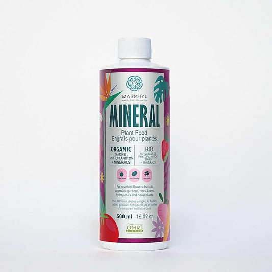 MARPHYL Organic Minerals Liquid Fertilizer – Essential Trace Mineral Blend for Healthy Plant Growth, Improves Nutrient Uptake for Garden Flowers, Vegetables, Succulents & Hydroponics