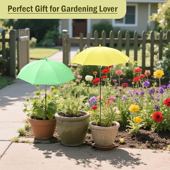 Joyline Gardening Gifts for Women Men, Plant Umbrellas for Outdoor Plants, Gifts for Plant Lovers Small Umbrella Sunshade Cover Plant Shade Cloth for Potted Plants, Garden Beds, Backyard