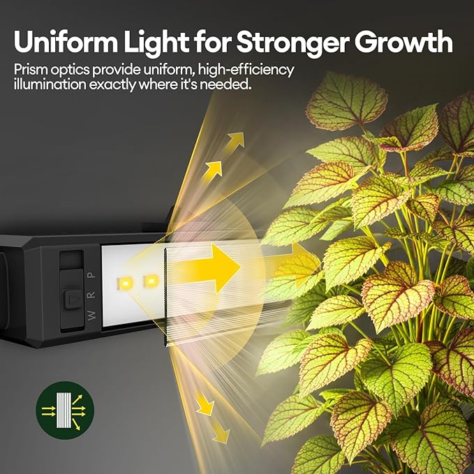 Plant Grow Light 2ft, Tunable Full Spectrum LED Grow Light Strips 60W (4 x 15W), T5 Growing Lamp with Timer & Dimming Controller for Indoor Plants, Greenhouse, High PPFD, 4-Pack