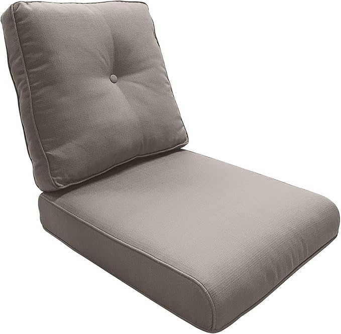 Outdoor Chair Cushions - 22 * 24" Patio Furniture Cushions with Removable Cover, 28D High Density Sponge Filling Outdoor Patio Cushions for Chairs, Rocker, Sofa and Loveseat - Grey