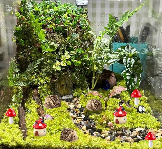 8 Pcs Mushroom Decor, Resin Fairy Garden Decorations for Indoor Outdoor, Terrarium Ornaments, Miniature House Plants Accessories
