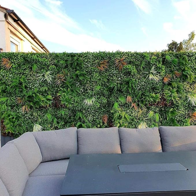 ULAND Artificial Topiary Hedges Panels, Ivy Fence Mat,Verticial Garden Privacy Fence Screen Greenery Wall Backdrop Decor, Garden Privacy Screen Fence（B052） 40x40‘’