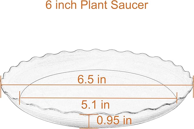 6 Pack of 6 inch Plant Saucer Plant Tray, Plastic Plant Saucer, Heavy Duty Plant Tray for Pots, Plant Saucers for Indoors Planter, Garden Water Plate Bowls for Gallon Grow Bags (Blue)