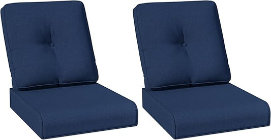 Joyside Outdoor Chair Cushions Set, 22x25/22x24 Inch Patio Furniture Deep Seat Cushions, Water Resistant & Thick Cushion, Outdoor Replacement Cushions for Seat and Sofa