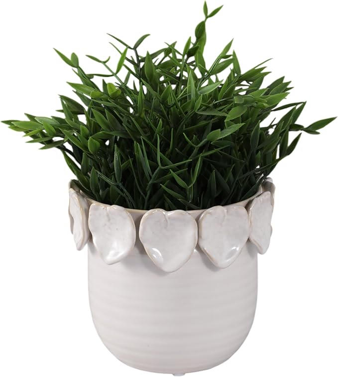 Sagebrook Home Ceramic Unique Decorative Planter for Indoor Greenery