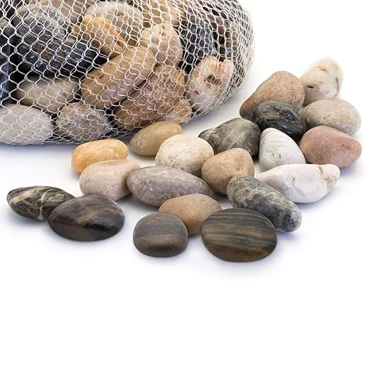 River Rocks Decorative Ornamental Vase Filler Aquarium Gravel Natural, Large 1 lb - Landscaping Pebbles for Indoor Plants, Fish Tank Gravel, Terrarium & Home Decor, DIY & Crafting – Royal Imports