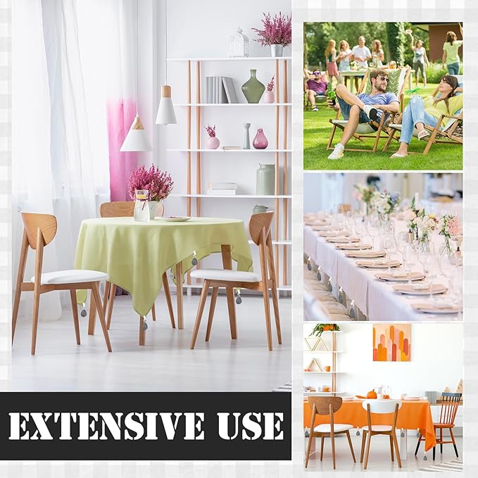 12 Pcs Tablecloth Weights Pendant Teardrop Shape Table Cover Weights with Metal Clips for Outdoor Picnic Garden Patio Party Camping Dinner Table Cover Decoration (Gray)