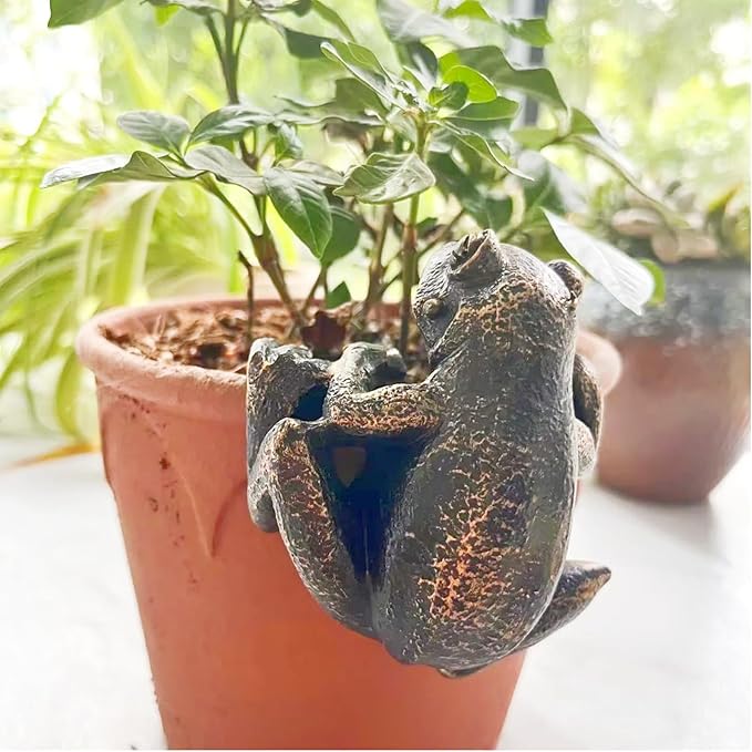 Plant Decorations for Pots,Frog Statues for Garden,Frog Garden Decor, for Family or Friends, It Can Make Your Flowerpot More Vibrant