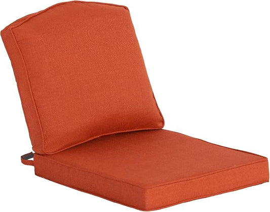 20"x21.5" Outdoor Deep Seat Patio Cushions Set of 1, Outdoor Chair Cushions Bottom Resilient Foam Filling Water-Resistant UV Resistant Weather Resistant with YKK Zippers,Quarry Red