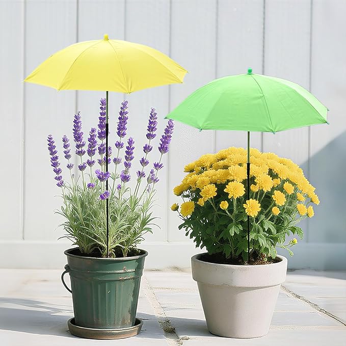 Joyline Gardening Gifts for Women Men, Plant Umbrellas for Outdoor Plants, Gifts for Plant Lovers Small Umbrella Sunshade Cover Plant Shade Cloth for Potted Plants, Garden Beds, Backyard