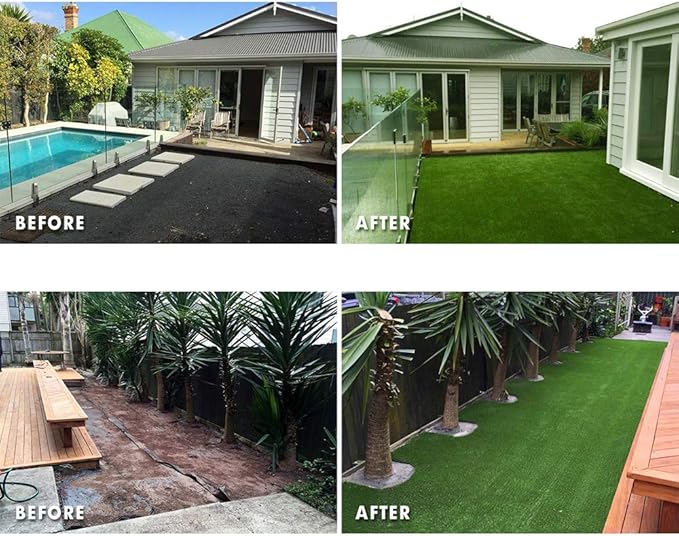 Petgrow Synthetic Artificial Grass Turf 12FTX38FT for Indoor Outdoor Dog Synthetic Grass Mat, Party Wedding Christmas Balcony Garden Astro Turf Rug,Drainage Holes Faux Fake Grass Rug Carpet for Pets