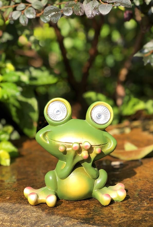 Solar Powered Frog Outdoor LED Garden Light Decor (Speak - NO)