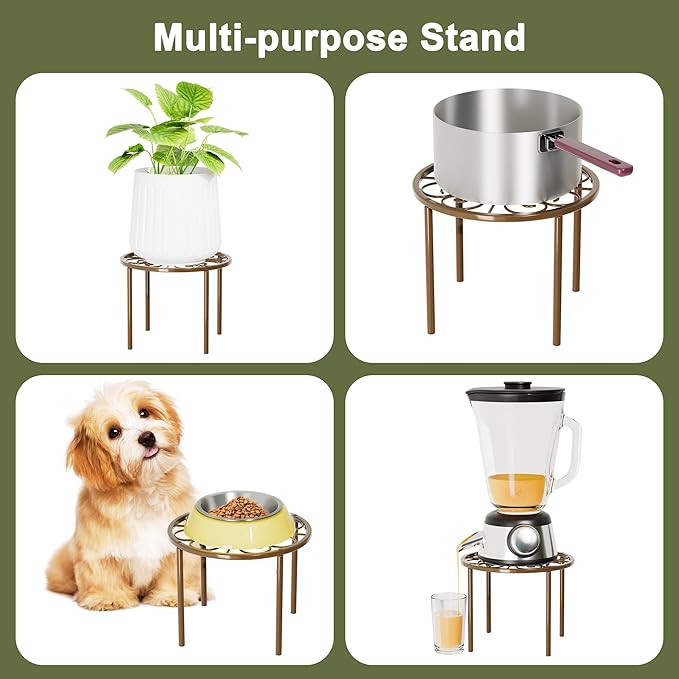 10.24" Plant Stand Flower Stand - Bronze Plant Holder for Garden Home, Anti-rust Plant Rack for Multiple Plant Indoor or Outdoor.