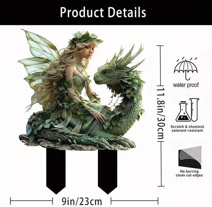 Dragon Elf Bohemian Fairy Flower Pot Decor - Planter Pots, Garden Accessories for Home or Garden