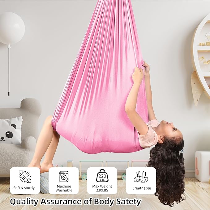 Sensory Swing Chairs for Kids, Indoor & Outdoor Hanging Therapy Cuddle Hammock Swing Seats for Child Teens with Autism, ADHD, Aspergers, Sensory Integration