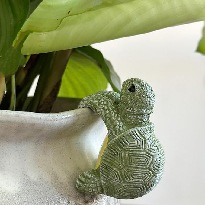 Funny Planter Pillow Turtle Potted Plant Decoration Used as Outdoor Patio Climbing Frame Lovely Garden Decorations and Planter Accessories (B)